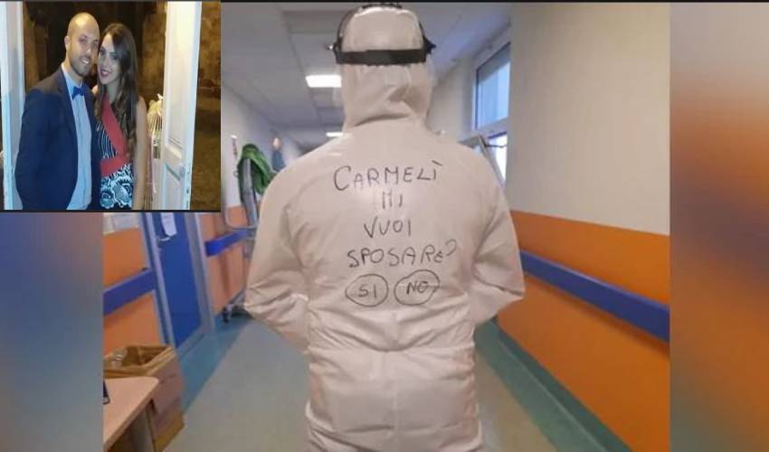 Italian nurse To Girlfriend Wearing PPE Kit