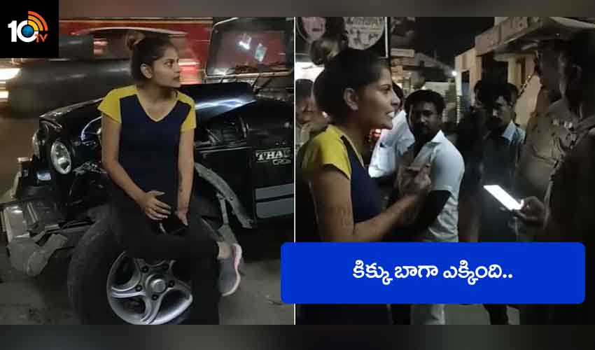 Drunk Woman In Mahindra Thar
