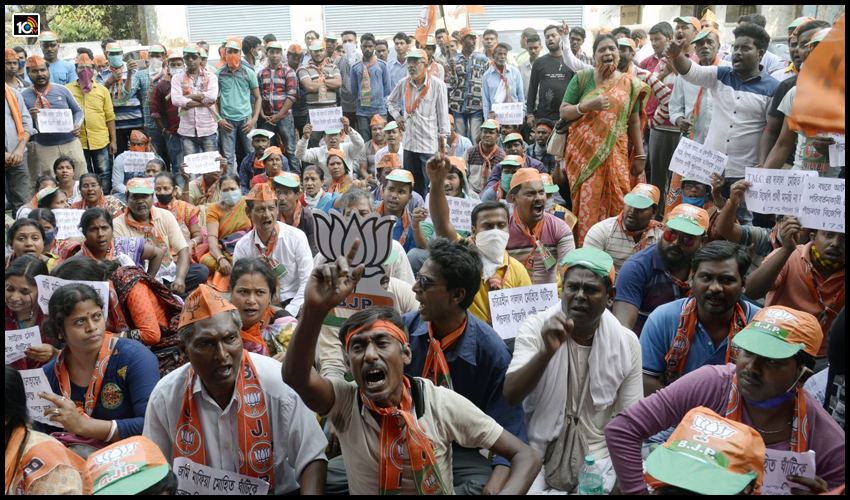 Wb Polls Bjp Workers Protest Leaders Heckled Post Candidate List