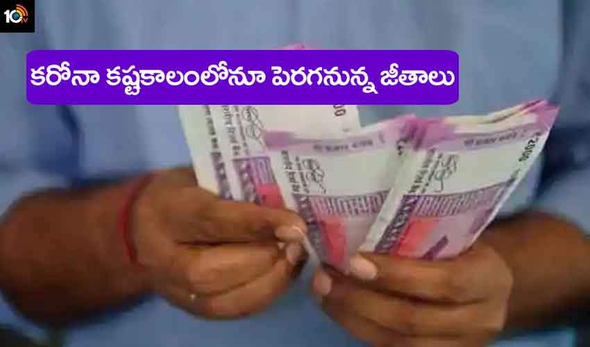 Salary Increments : ఉద్యోగులకు శుభవార్త.. కరోనా కష్టకాలంలోనూ పెరగనున్న జీతాలు Salary Increments : ఉద్యోగులకు శుభవార్త.. కరోనా కష్టకాలంలోనూ పెరగనున్న జీతాలు