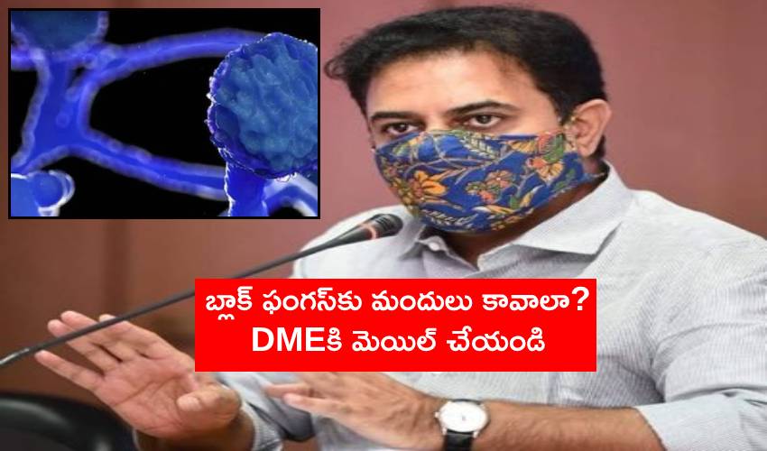 Black Fungus Victims Can Get Medicines Through Dme Mail, Ktr Tweet (1)