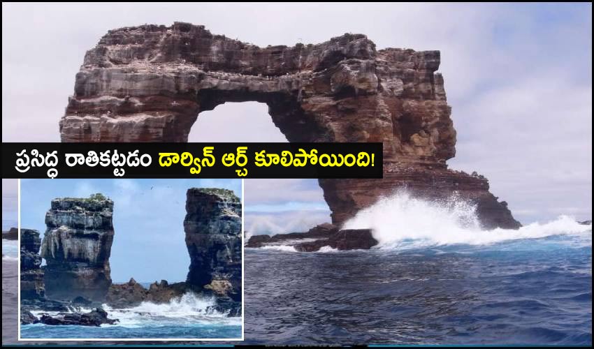 Galapagos Darwin Arch : ప్రసిద్ధ రాతికట్టడం డార్విన్ ఆర్చ్ కూలిపోయింది! Galapagos Darwin Arch : ప్రసిద్ధ రాతికట్టడం డార్విన్ ఆర్చ్ కూలిపోయింది!
