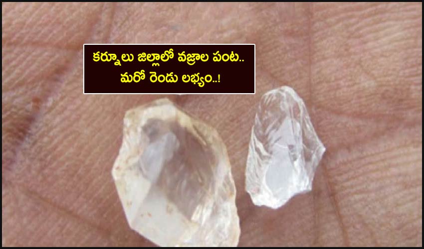 Kurnool Diamonds Hunt: కర్నూలు జిల్లాలో వజ్రాల పంట.. మరో రెండు లభ్యం..! Kurnool Diamonds Hunt: కర్నూలు జిల్లాలో వజ్రాల పంట.. మరో రెండు లభ్యం..!