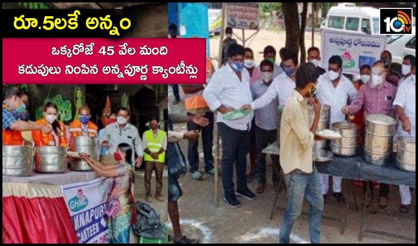 Greater Hyderabad 45000 Annapurna Meals Served To Needy On Today
