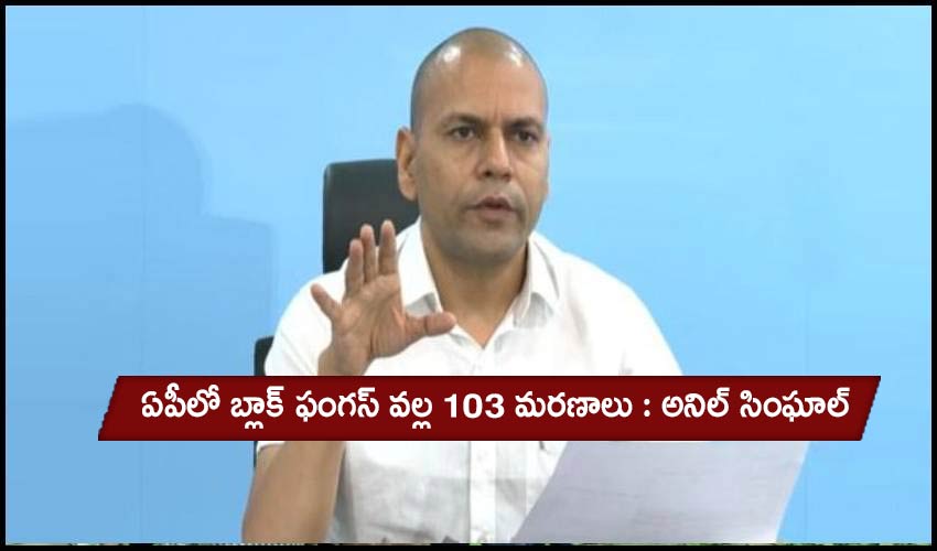 AP Black Fungus : ఏపీలో బ్లాక్ ఫంగస్ వల్ల 103 మరణాలు : అనిల్ సింఘాల్ AP Black Fungus : ఏపీలో బ్లాక్ ఫంగస్ వల్ల 103 మరణాలు : అనిల్ సింఘాల్
