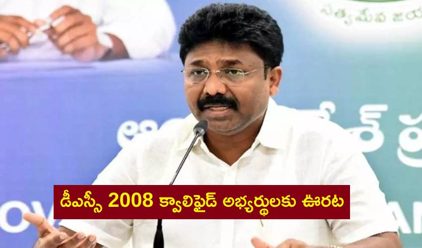 AP DSC: డీఎస్సీ 2008 క్వాలిఫైడ్ అభ్యర్థులకు ఊరట.. 2,193 మందికి ఉద్యోగాలు AP DSC: డీఎస్సీ 2008 క్వాలిఫైడ్ అభ్యర్థులకు ఊరట.. 2,193 మందికి ఉద్యోగాలు