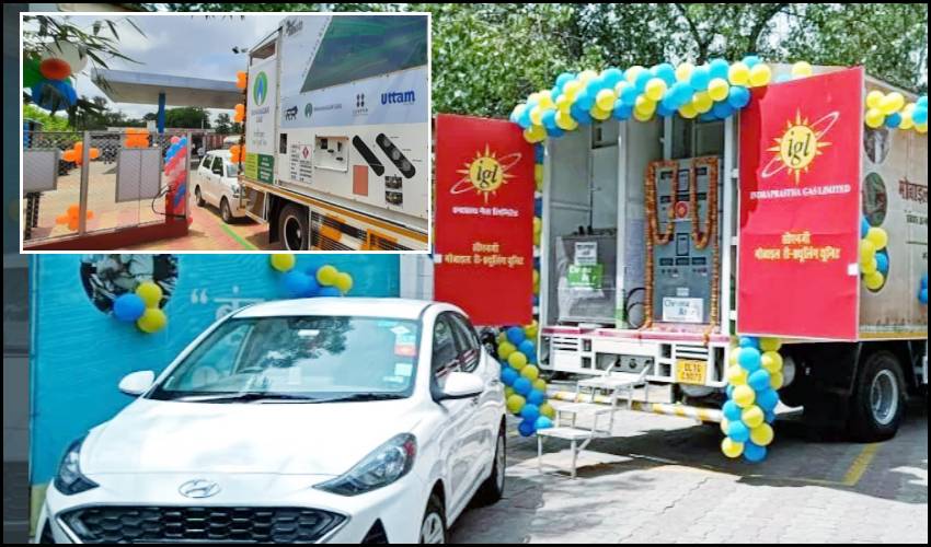 India's First Mobile Cng Refuelling Units From Igl Mahanagar Gas Launched