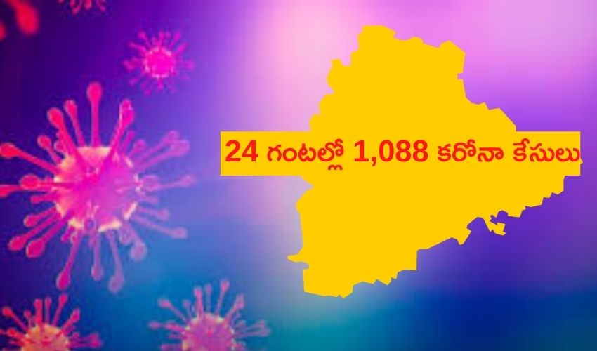 Telangana : 24 గంటల్లో 1,088 కరోనా కేసులు, 9 మంది మృతి Telangana : 24 గంటల్లో 1,088 కరోనా కేసులు, 9 మంది మృతి