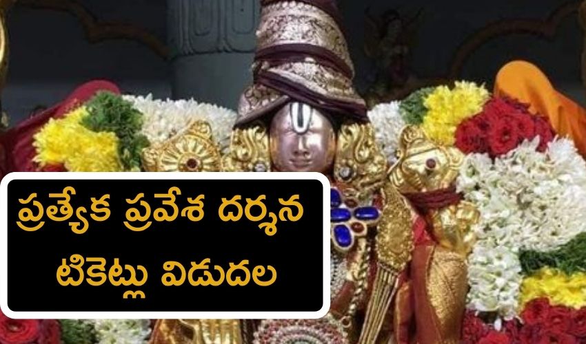 TTD : తిరుమల ప్రత్యేక ప్రవేశ దర్శన టికెట్లు విడుదల TTD : తిరుమల ప్రత్యేక ప్రవేశ దర్శన టికెట్లు విడుదల