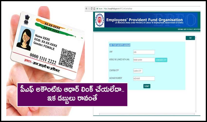 Adhaar Not Linked To Epf Account No Credit