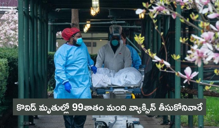 Covid Vaccine: కొవిడ్ మృతుల్లో 99శాతం మంది వ్యాక్సిన్ తీసుకోనివారే Covid Vaccine: కొవిడ్ మృతుల్లో 99శాతం మంది వ్యాక్సిన్ తీసుకోనివారే