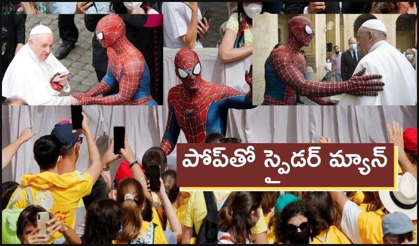Spider Man And Meets Pope Vatican City