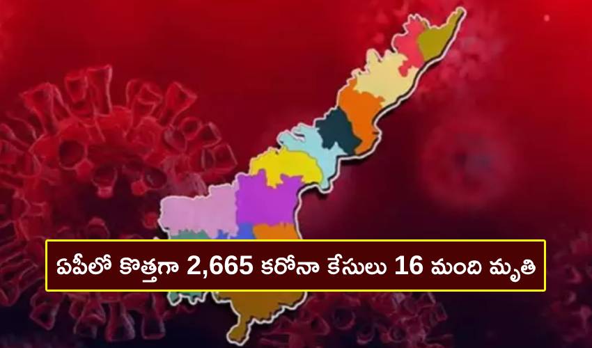 Andhra Pradesh Coronavirus : ఏపీలో కొత్తగా 2,665 కరోనా కేసులు 16 మంది మృతి Andhra Pradesh Coronavirus : ఏపీలో కొత్తగా 2,665 కరోనా కేసులు 16 మంది మృతి