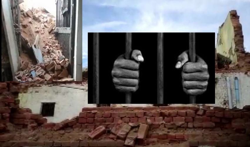 Jail Wall Collapses..22 Prisoners Injured