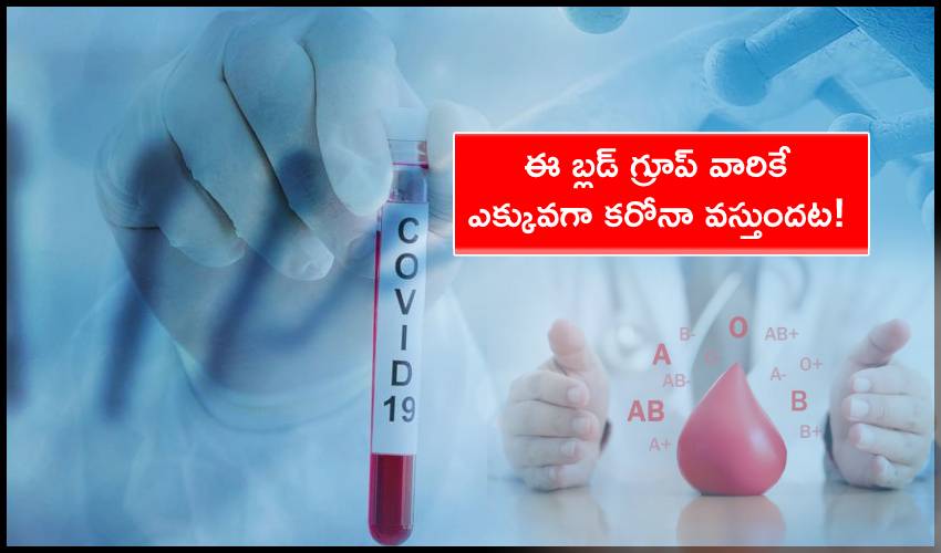 Blood Groups Covid : ఈ బ్లడ్ గ్రూప్ వారికే ఎక్కువగా కరోనా వస్తుందట! Blood Groups Covid : ఈ బ్లడ్ గ్రూప్ వారికే ఎక్కువగా కరోనా వస్తుందట!