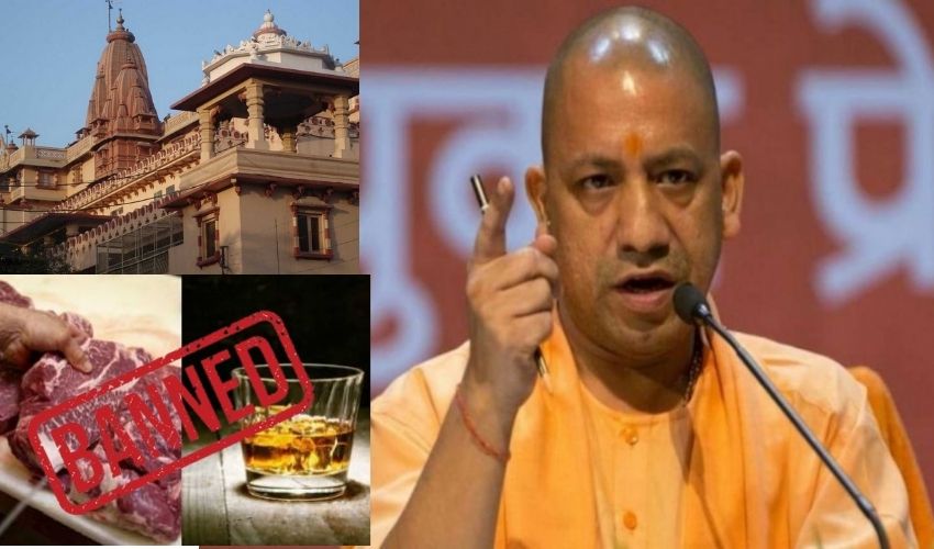Bans Liquor And Meat In Mathura