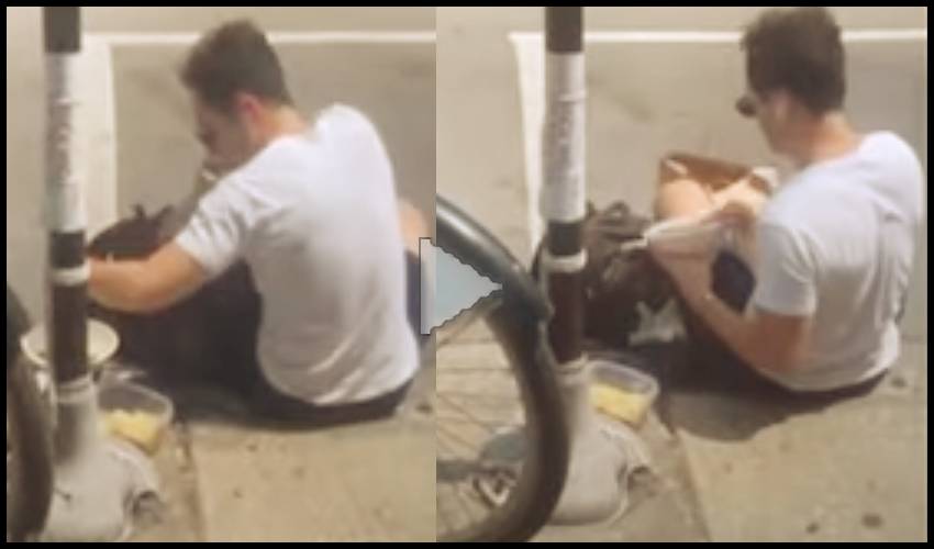 Delivery Guy Steals Customer's Food