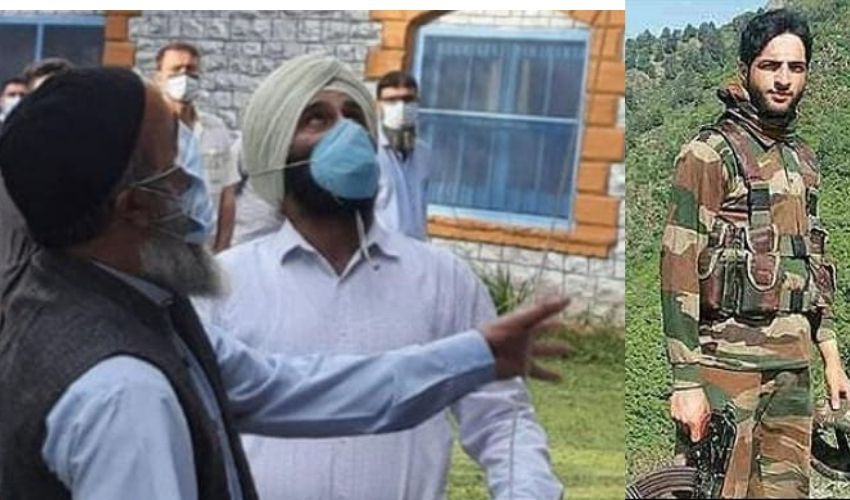 Terrorist Burhan Wanis Father Muzaffar Wani Hoists National Flag