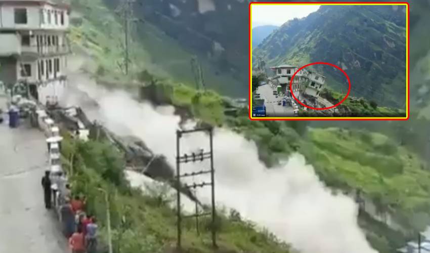 Uttarakhand : కళ్ళముందే కుప్పకూలిన హోటల్.. వైరల్ వీడియో Uttarakhand : కళ్ళముందే కుప్పకూలిన హోటల్.. వైరల్ వీడియో