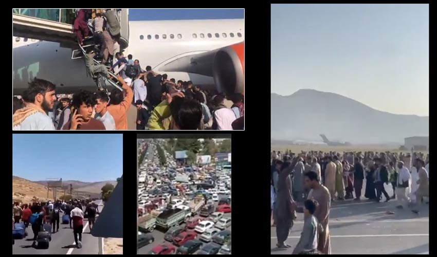 Kabul Airport Thousands Are Trying To Leave With Almost No International Aid