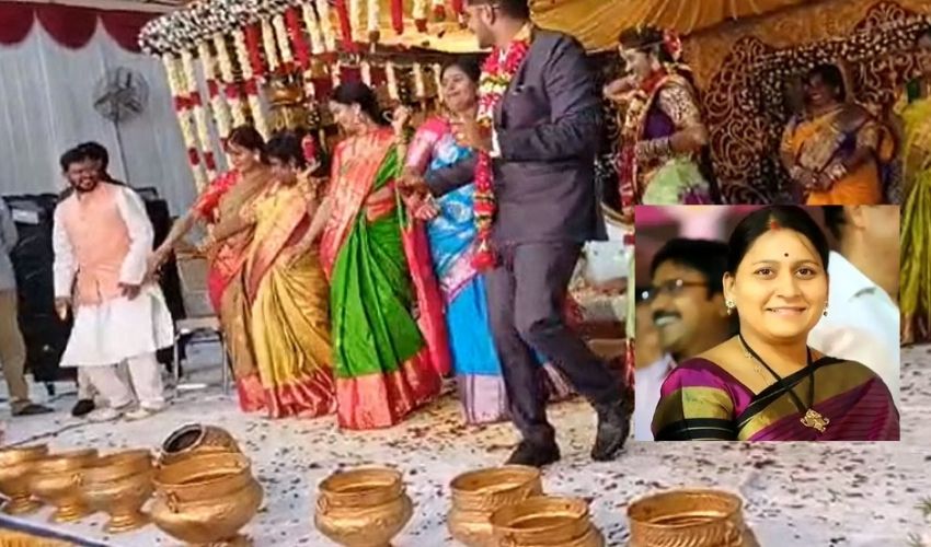 Trs Mp Maloth Kavitha Dance In Wedding
