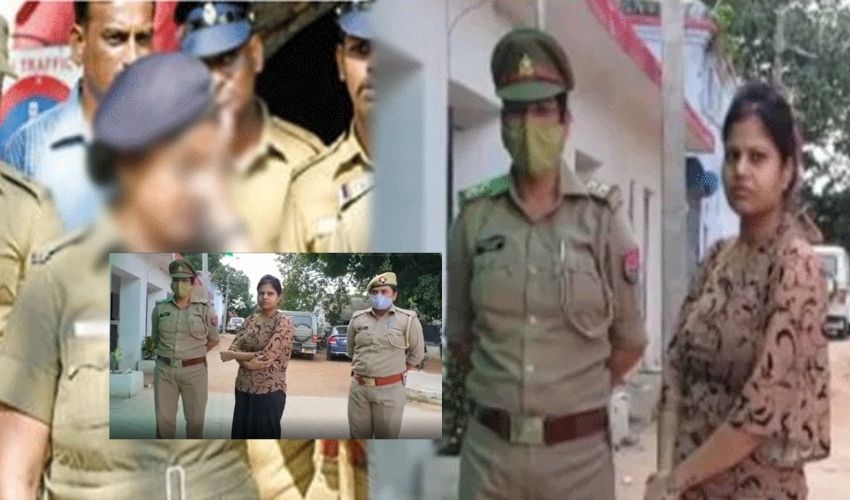 Woman Beats Up Women Head Constable In Hardoi Police Town Station