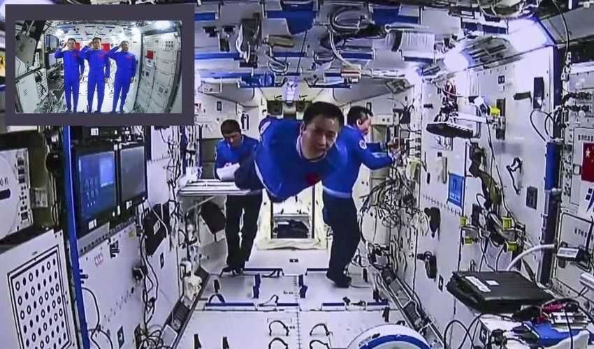 Chinese Astronauts Return After 90 Day To Space Station (1)