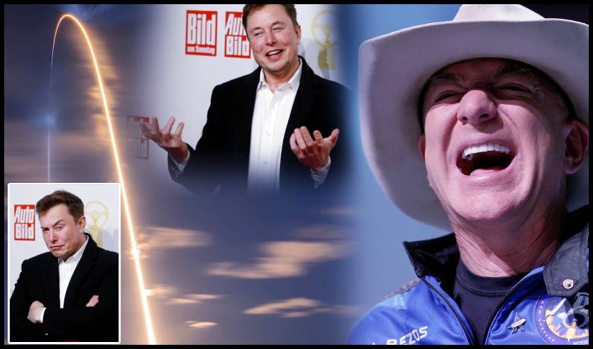 Elon Musk Rival Jeff Bezos : అమెజాన్ బాస్ను ఏకిపారేసిన మస్క్.. దావాలతో మా అంతరిక్ష యానం ఆగదు! Elon Musk Rival Jeff Bezos : అమెజాన్ బాస్ను ఏకిపారేసిన మస్క్.. దావాలతో మా అంతరిక్ష యానం ఆగదు!