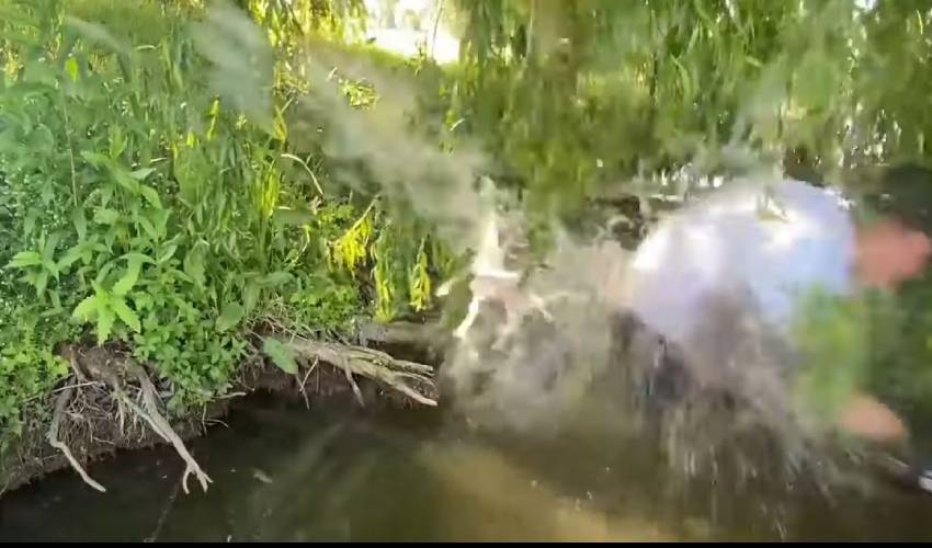 Watch Fisherman Gets Pulled Into A Lake By Huge Fish (1)