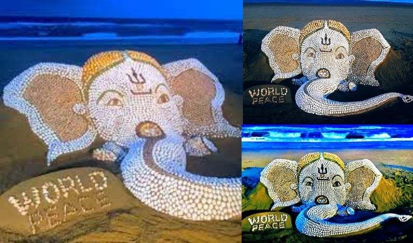 Shells Ganesh Idol With 7000 Sea Shells (1)