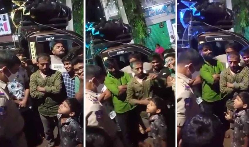 Kid: ఆరేళ్ల చిన్నోడు.. ఆరడుగుల పోలీస్ ముందు నిలబడి.. శభాష్ రా బుడ్డోడా!! Kid: ఆరేళ్ల చిన్నోడు.. ఆరడుగుల పోలీస్ ముందు నిలబడి.. శభాష్ రా బుడ్డోడా!!