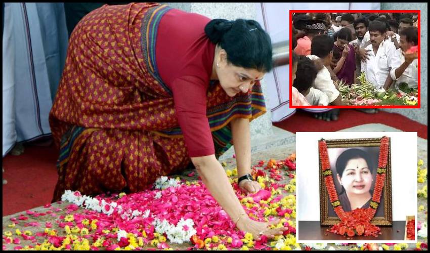 Vk Sasikala, Who Quit Public Life, Returns To Jayalalithaa Memorial