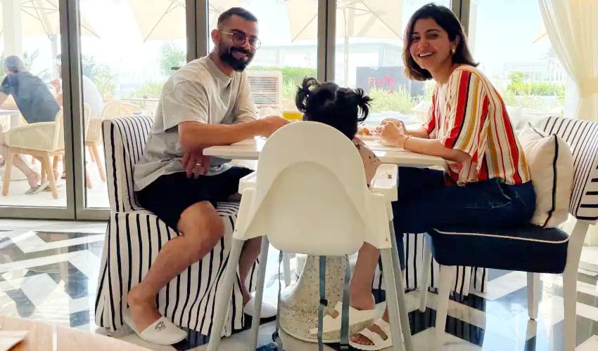 Virat Kohli Enjoys Meal With Anushka Sharma And Daughter Vamika After Quarantine