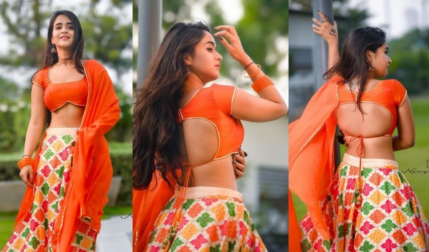 Deepthi Sunaina: లెహంగా చోళీలో సునయన కిరాక్ పోజులు!