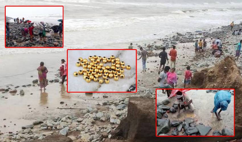 Gold Ornaments : సముద్ర తీరంలో బంగారు ఉంగరాలు, ముక్కుపుడకలు Gold Ornaments : సముద్ర తీరంలో బంగారు ఉంగరాలు, ముక్కుపుడకలు