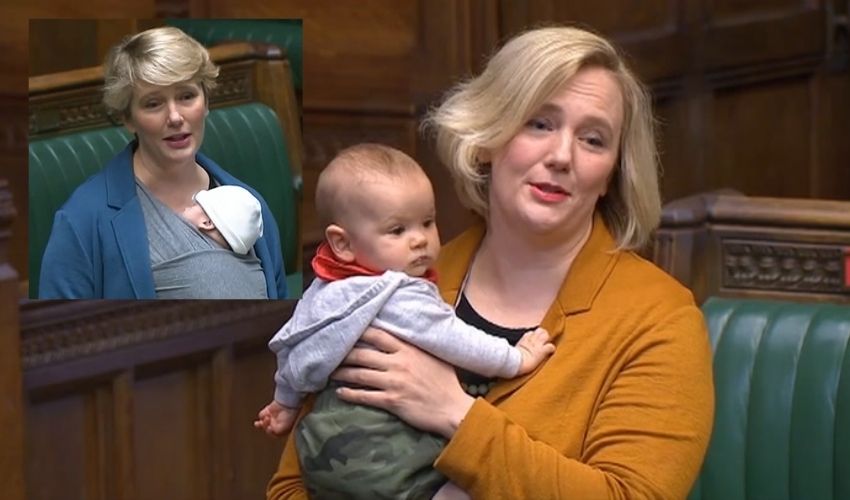 Mp With The Kid Who Came To Parliament In Uk Parliament
