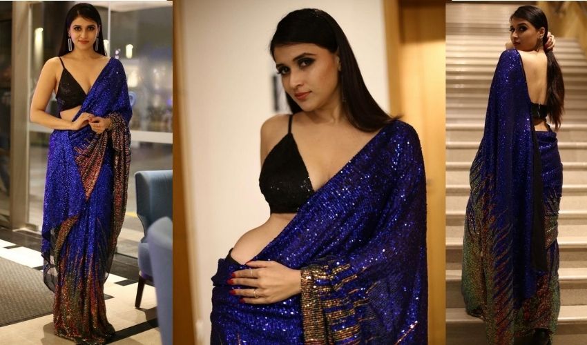 Mannara Chopra: ఈ పోజు ఏంటో.. చీరకట్టులోనూ ఇంత హాటా!
