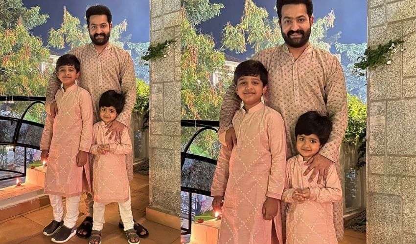 NTR : తనయులతో ఎన్టీఆర్ దీపావళి స్పెషల్ పిక్ NTR : తనయులతో ఎన్టీఆర్ దీపావళి స్పెషల్ పిక్