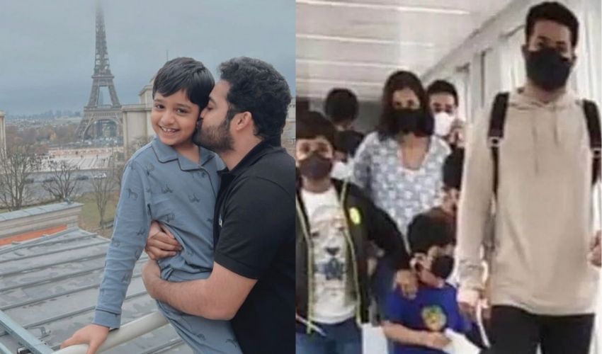 NTR : ఈఫిల్ టవర్ వద్ద తనయుడికి ముద్దు పెడుతున్న ఎన్టీఆర్ NTR : ఈఫిల్ టవర్ వద్ద తనయుడికి ముద్దు పెడుతున్న ఎన్టీఆర్