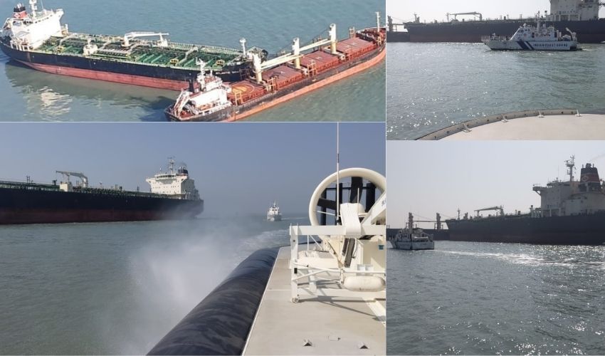 Major Cargo Ship Collision : అరేబియా సముద్రంలో ఢీకొన్న భారీ కార్గో షిప్ లు Major Cargo Ship Collision : అరేబియా సముద్రంలో ఢీకొన్న భారీ కార్గో షిప్ లు