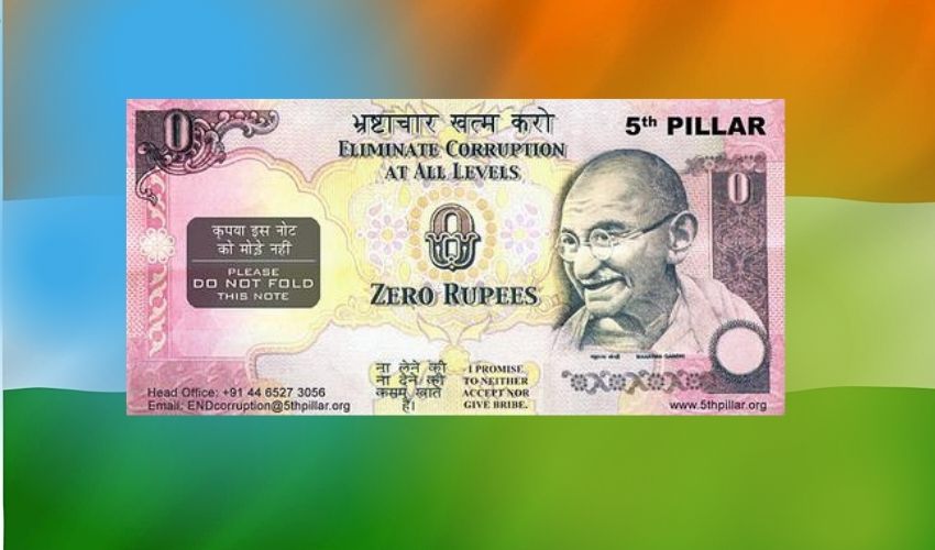 India Zero Rupee Note