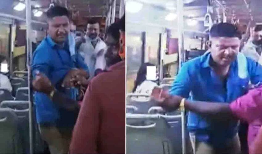 Police Constable Lashes Out At Fellow Passengers Sitting In The Seat