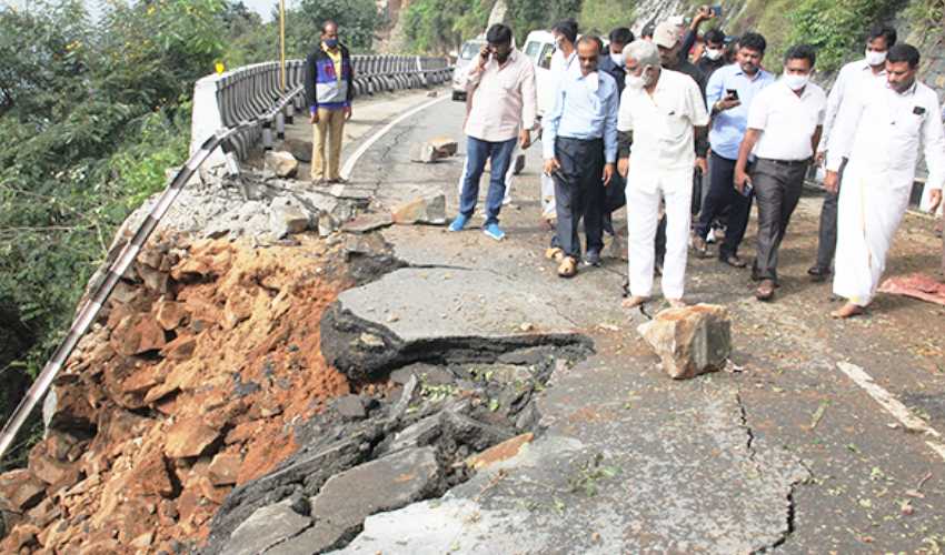 Ttd Chairman Inspects Ghat Road