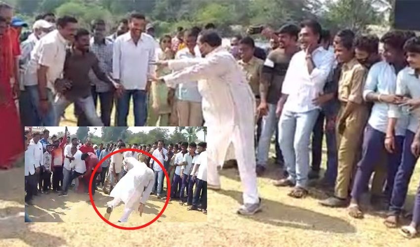 Ap Speaker Tammineni Sitaram Falls While Playing