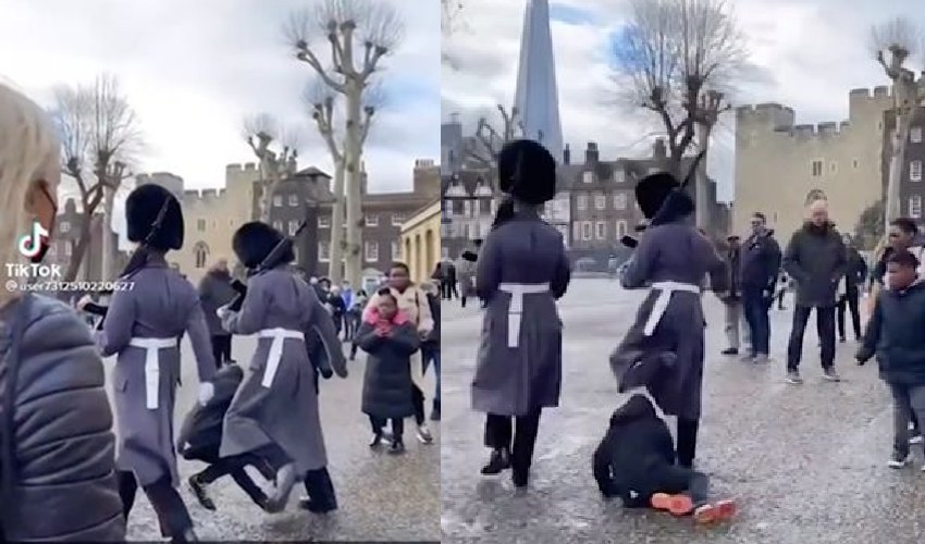 Viral Video: కవాతుకు అడ్డొచ్చిన చిన్నారి కాలును తొక్కిన సైనికుడు Viral Video: కవాతుకు అడ్డొచ్చిన చిన్నారి కాలును తొక్కిన సైనికుడు