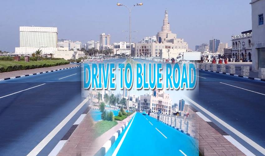Blue Colour Roads