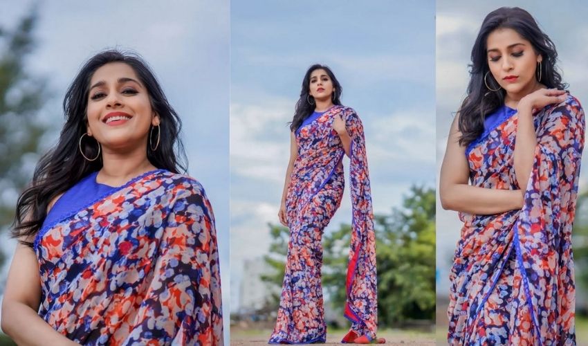Rashmi Gautam: పూల చీరలో మెరిసిపోతున్న బుల్లితెర క్వీన్ రష్మీ!