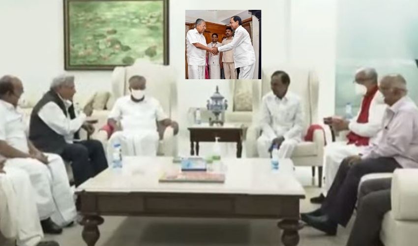 CM KCR : కేరళ సీఎం పినరయ్ విజయన్, సీపీఎం నేతలతో సీఎం కేసీఆర్ భేటీ CM KCR : కేరళ సీఎం పినరయ్ విజయన్, సీపీఎం నేతలతో సీఎం కేసీఆర్ భేటీ