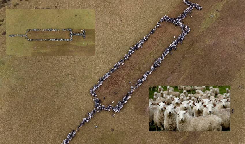 Sheep Formed Syringe Shape
