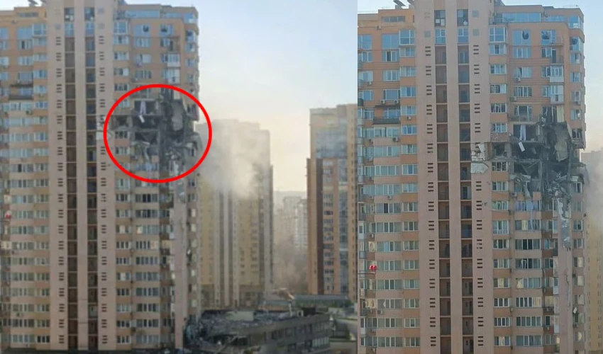 Missile Hits Residential Building In Ukraine Capital Kyiv (1)